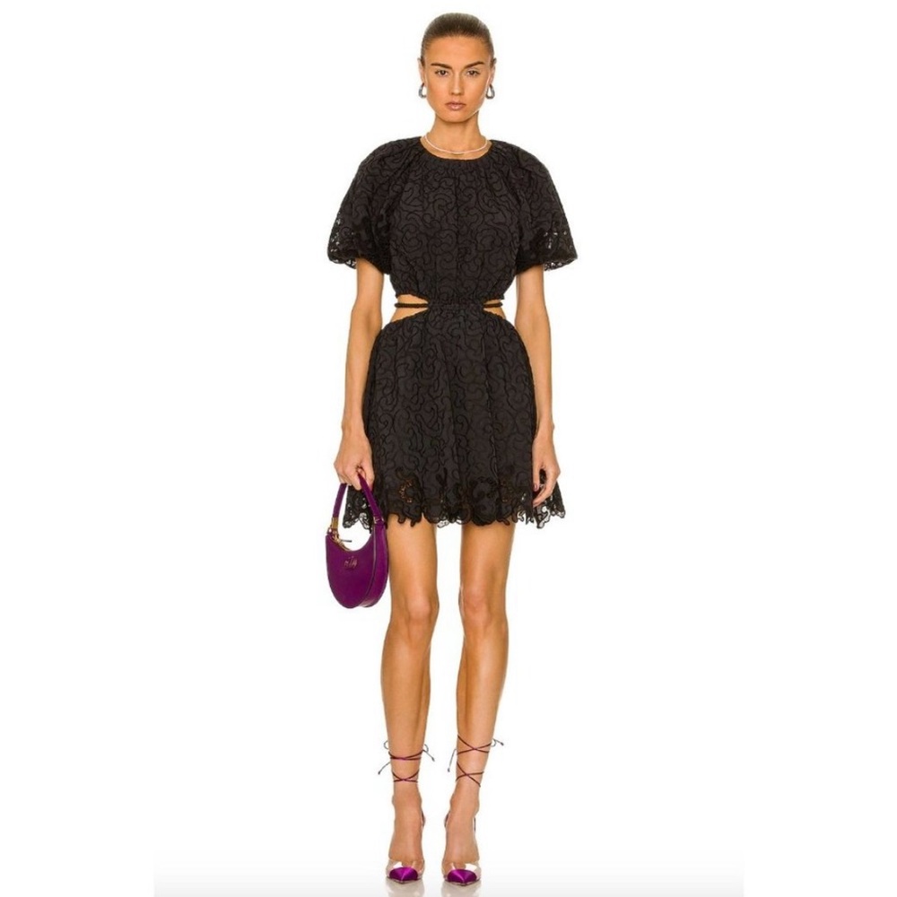 Jonathan Simkhai Anaise Black Mini Dress Cut‎ Out